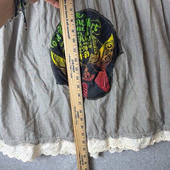 Merona Bohemian Midi Skirt Women’s Size 6 Striped Patchwork Hippie Festival - Picture 6 of 11